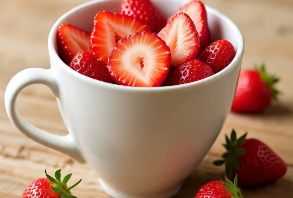 كوب فراوله مع الاسبريد